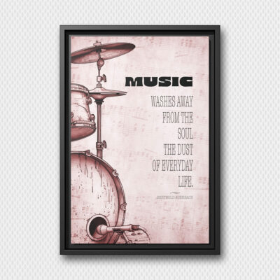 Drums Music Quote Wall Art