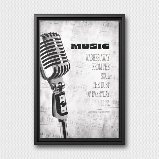 Microphone Music Quote Wall Art