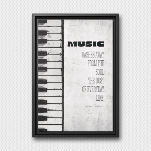 Piano Music Quote Wall Art